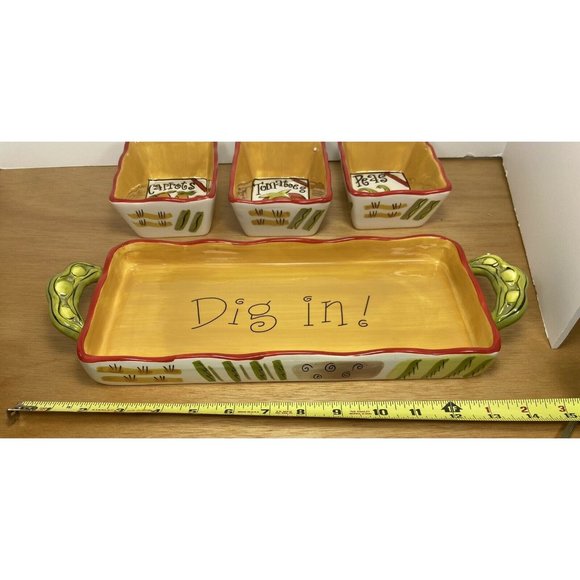 Pacific Enterprises vegetable Serving Dish 4 parts New in box Mercedes Banz - Picture 6 of 9